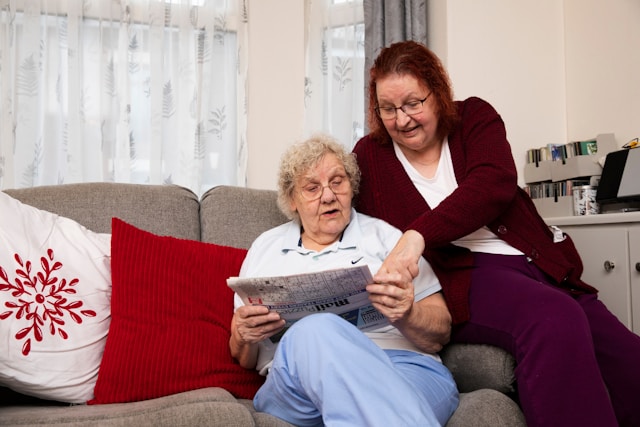 Residents at Gilmerton Neuro Care Centre