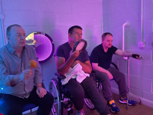 Residents in the sensory room