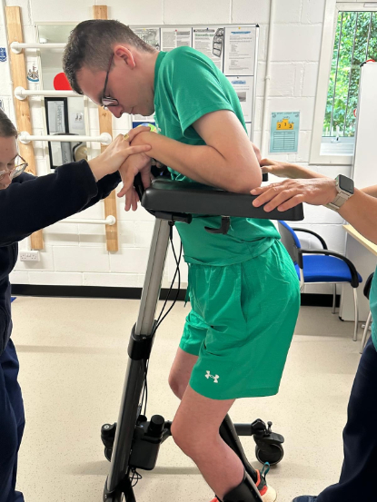 Resident having physio